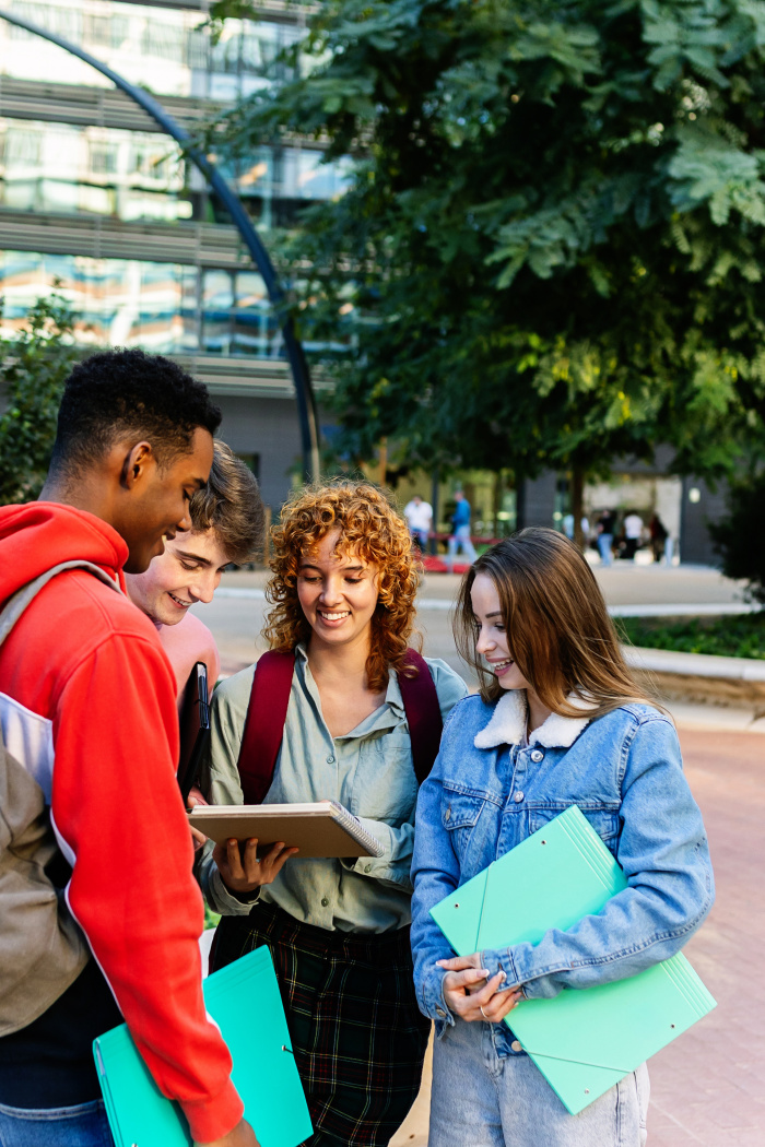 Students chatting