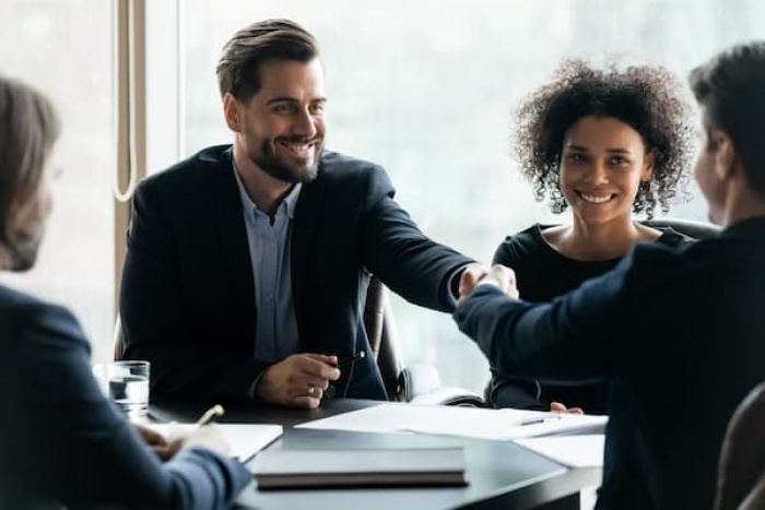 business owners shaking hands