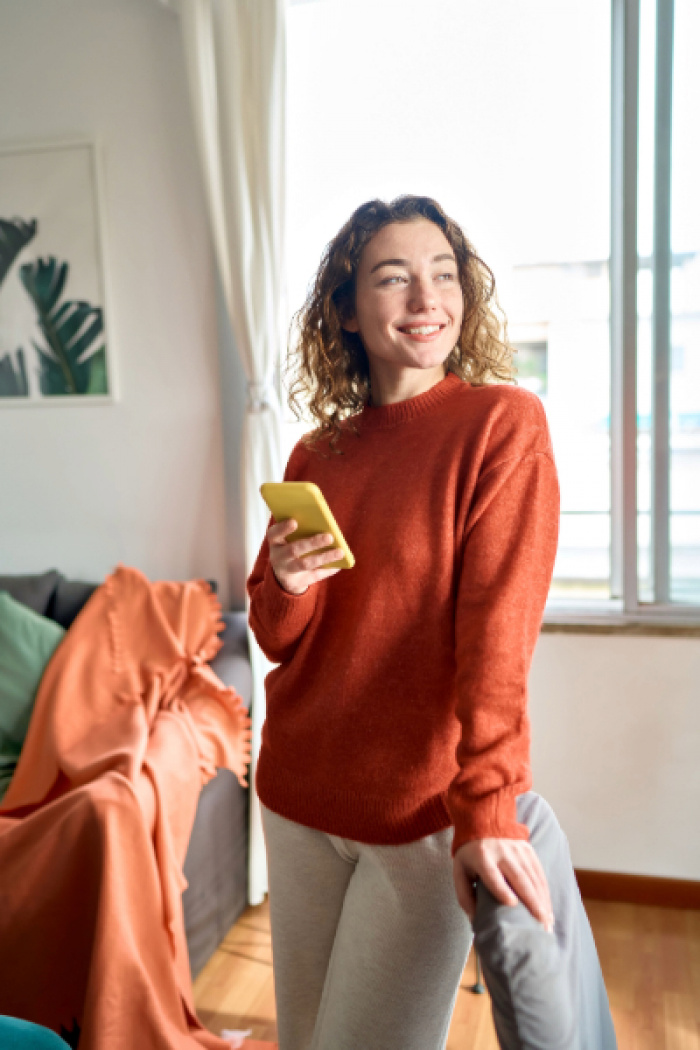 Young woman on phone