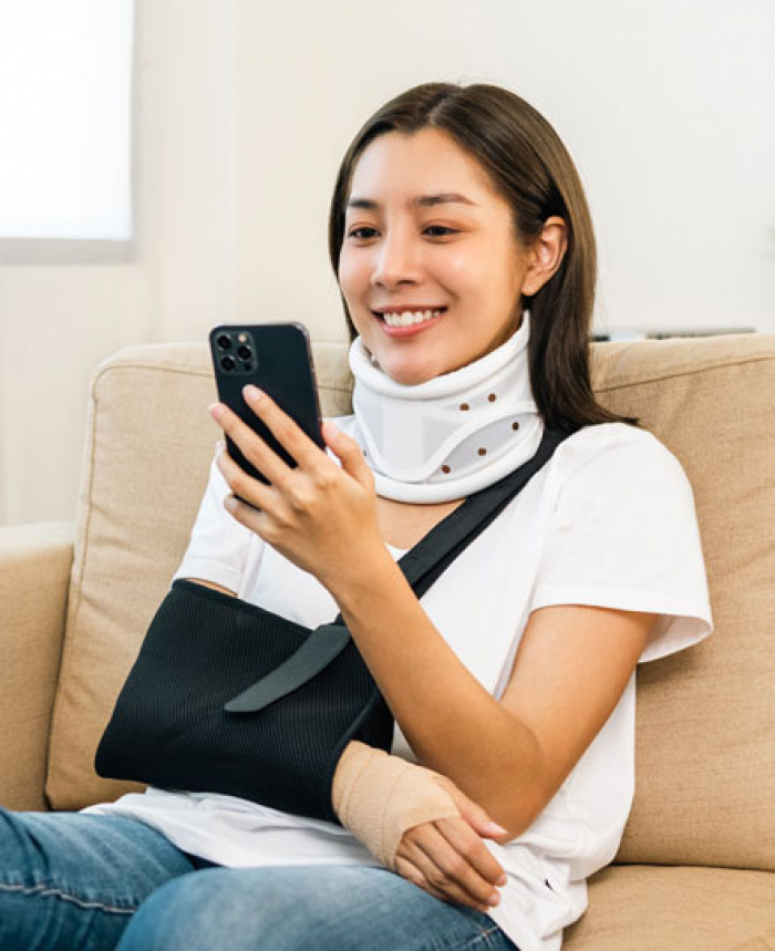 Injured worker recovering