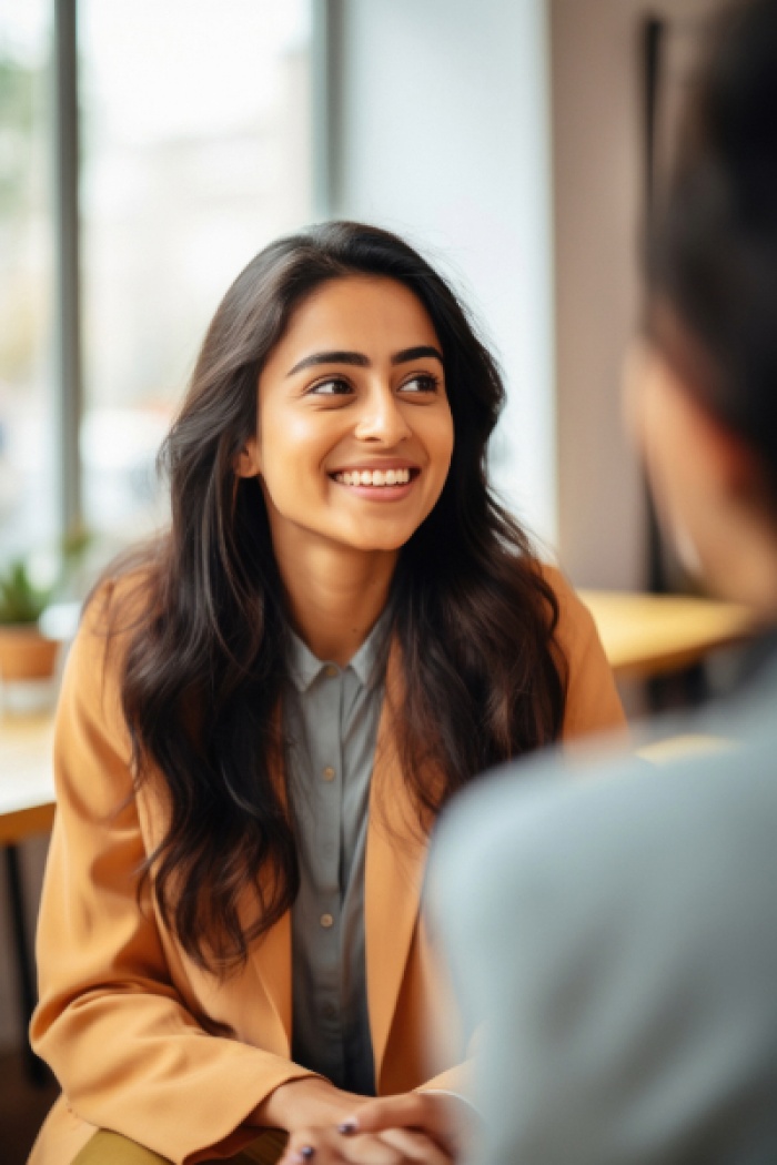 Young businesswoman smiling