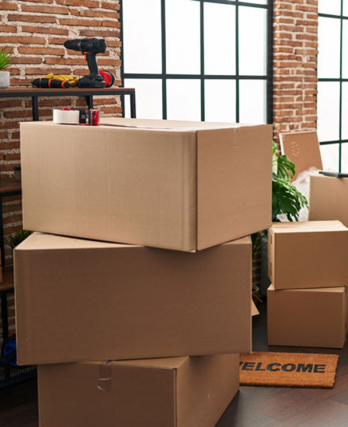 Moving boxes at first home