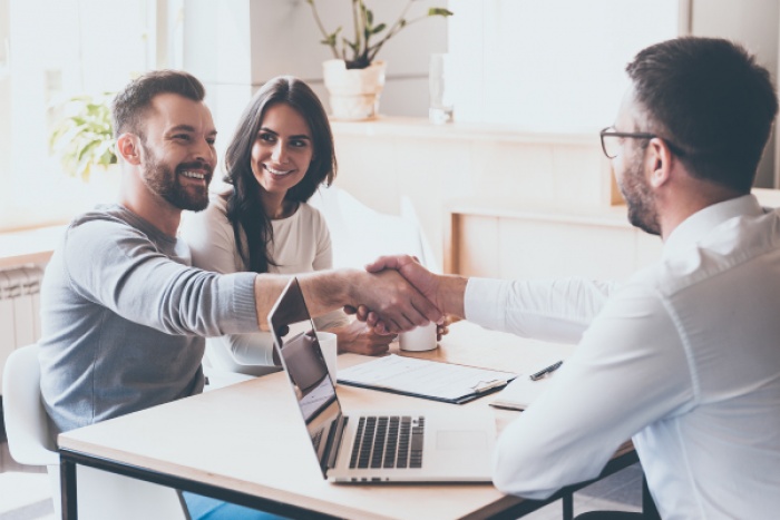 couple meeting with advisor