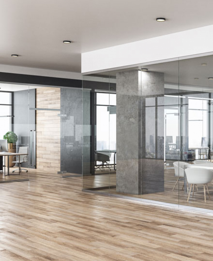 Interior of modern office building