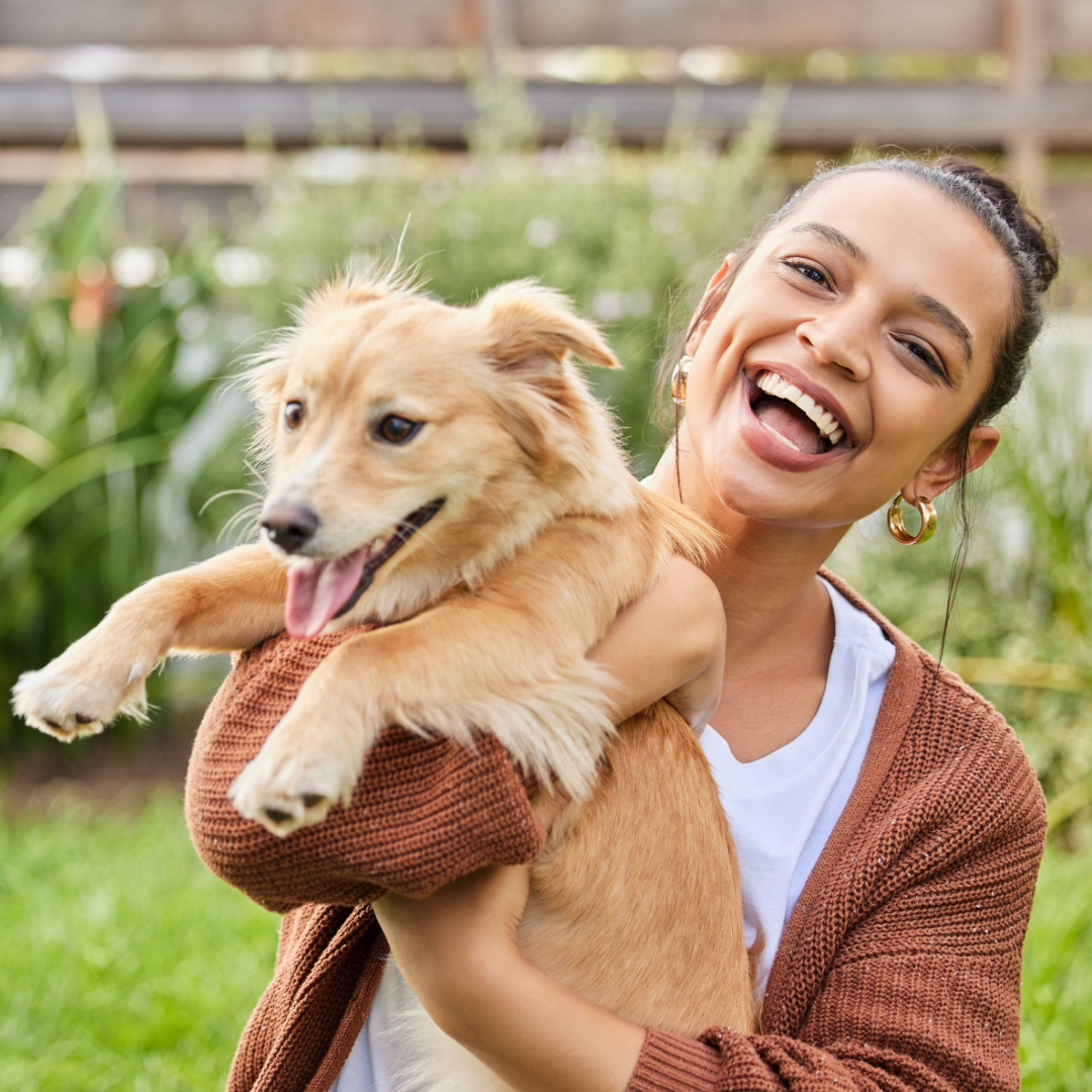 Woman and dog