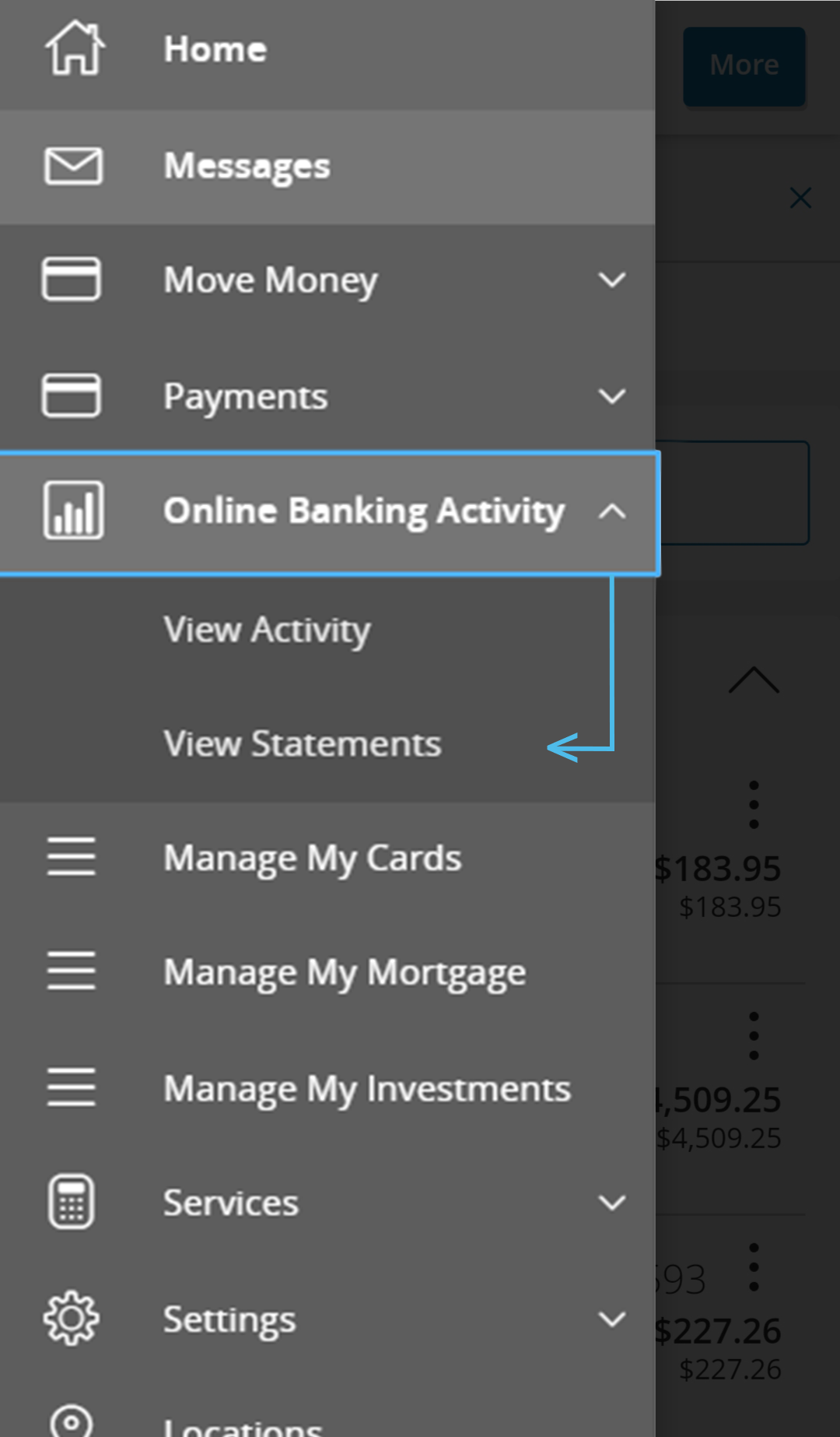 Accessing your tax statement: Step 1