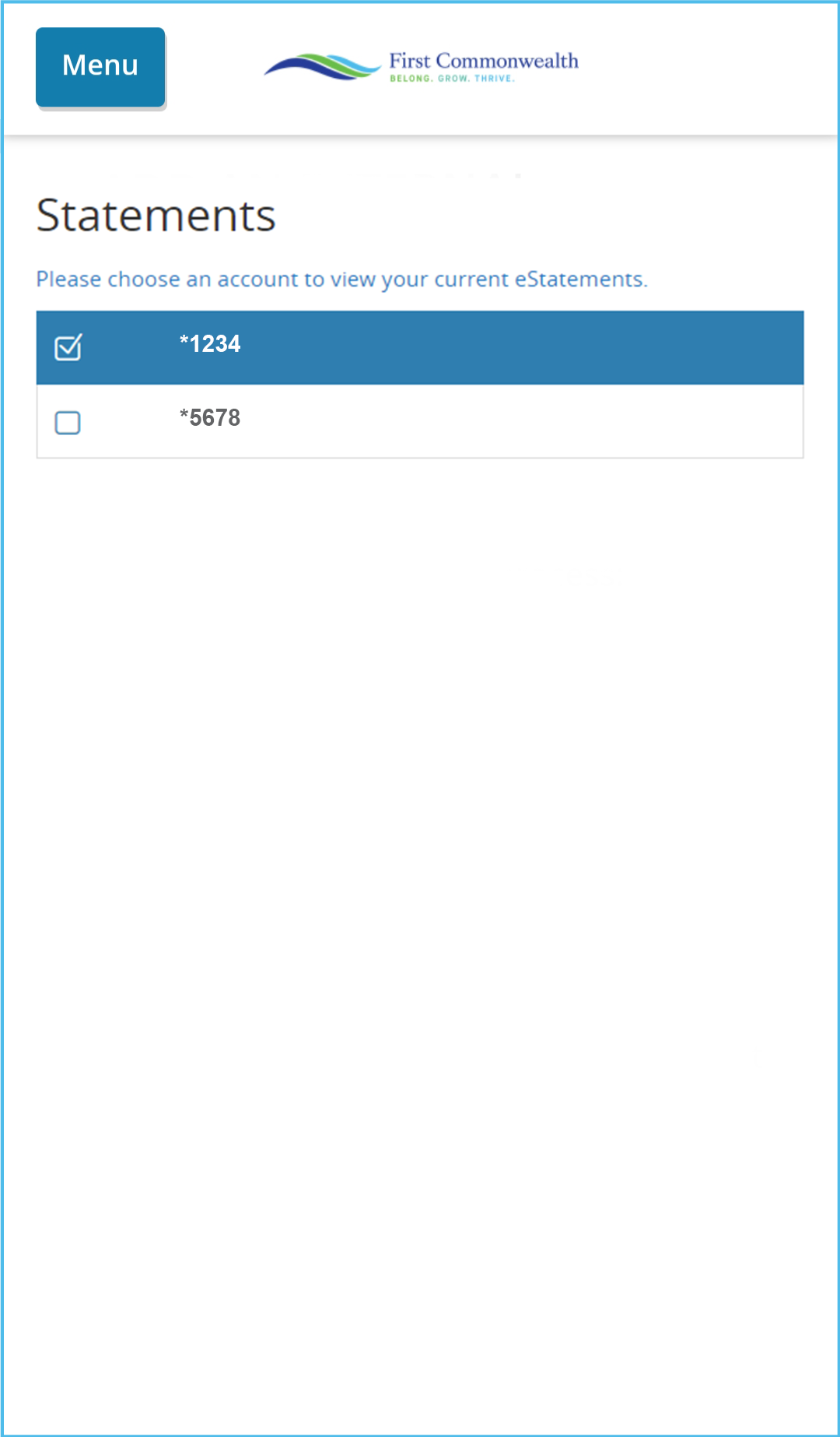 Accessing your tax statement: Step 2