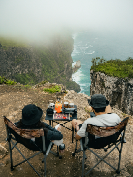 Couple camping