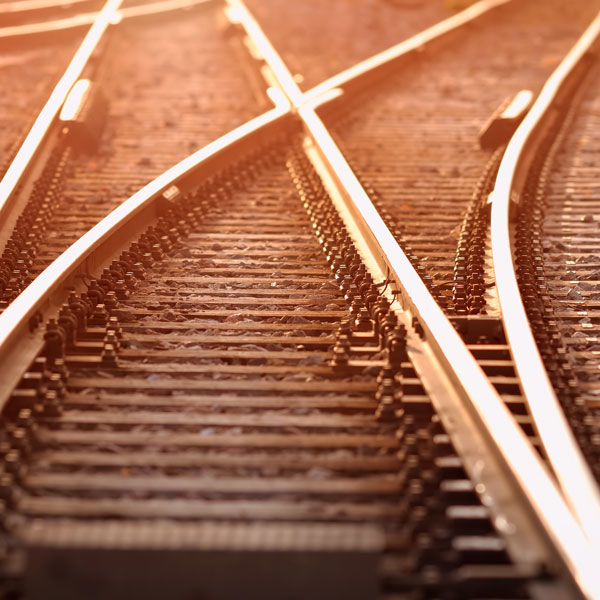 Train tracks transition