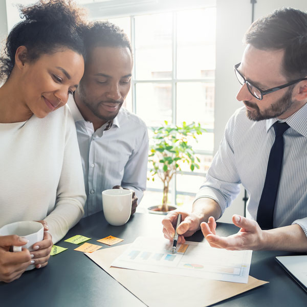 Couple reviewing their life insurance