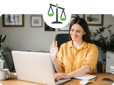 Woman working from home